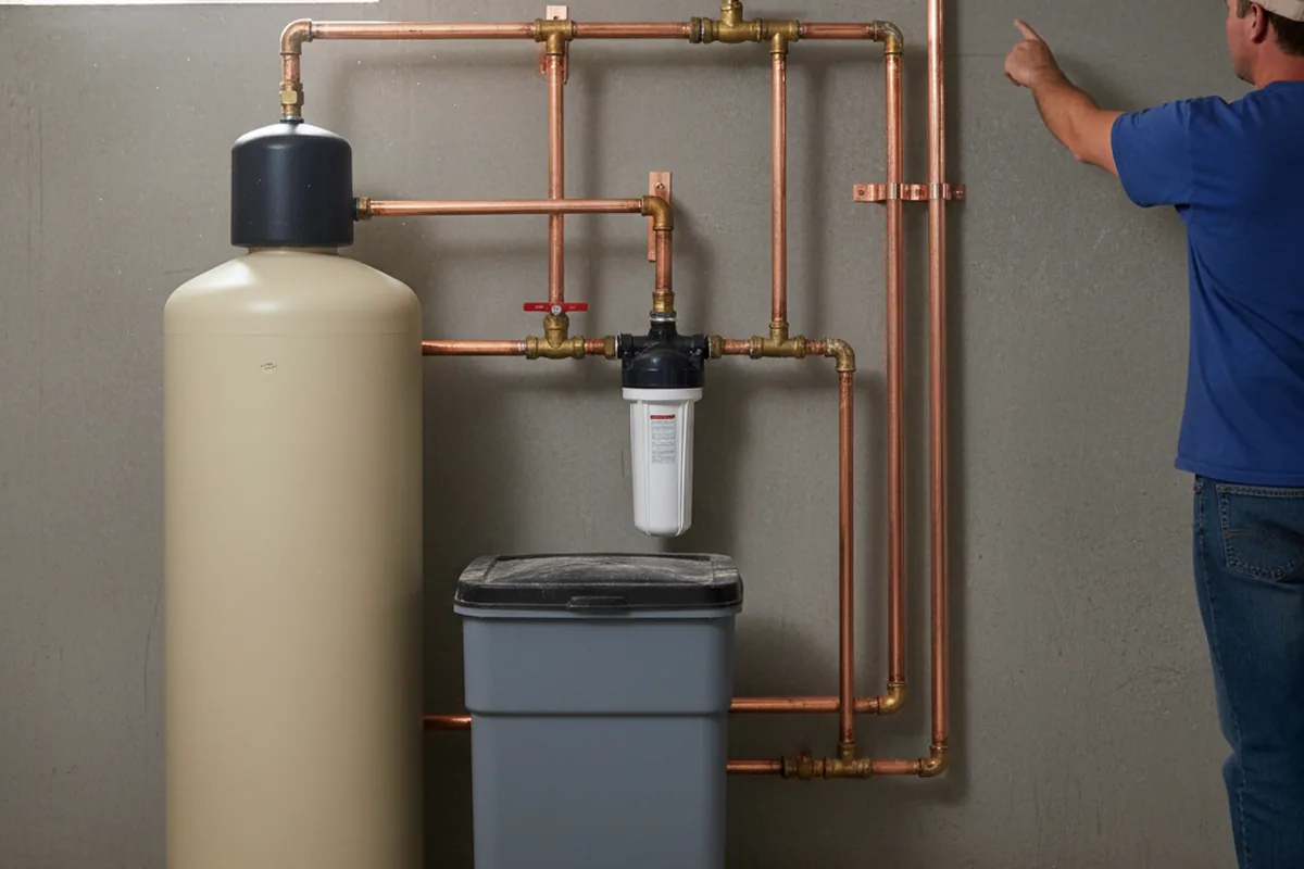 Whole-house water treatment system installed in Darien